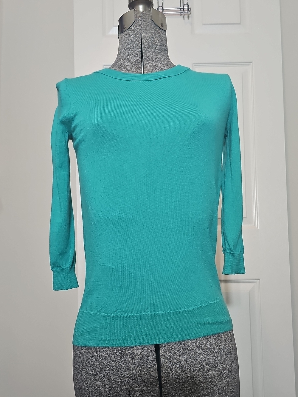 J Crew 100% Merino Wool Sweater Green Size XS